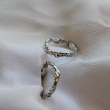 Load image into Gallery viewer, Rockbiter ring 925 sterling silver with 9ct gold pebbles.