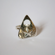 Load image into Gallery viewer, silver hand made quija planchet ring
