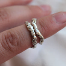 Load image into Gallery viewer, Rockbiter ring 925 sterling silver with 9ct gold pebbles.