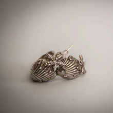 Load image into Gallery viewer, silver hand crafted shell and star fish earrings
