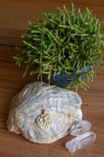 Load image into Gallery viewer, hand made gold plated aztec coin style necklace