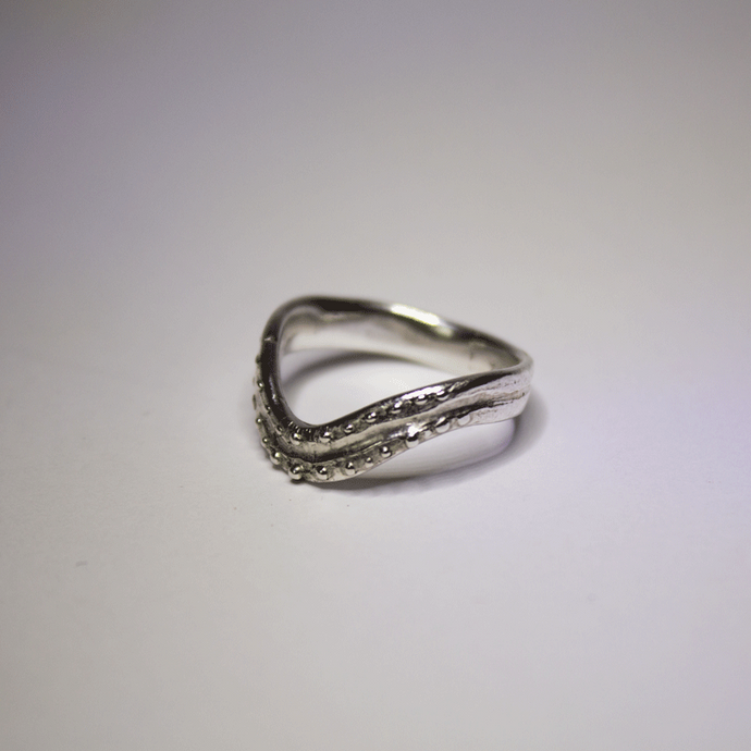 silver giles correy stacker ring