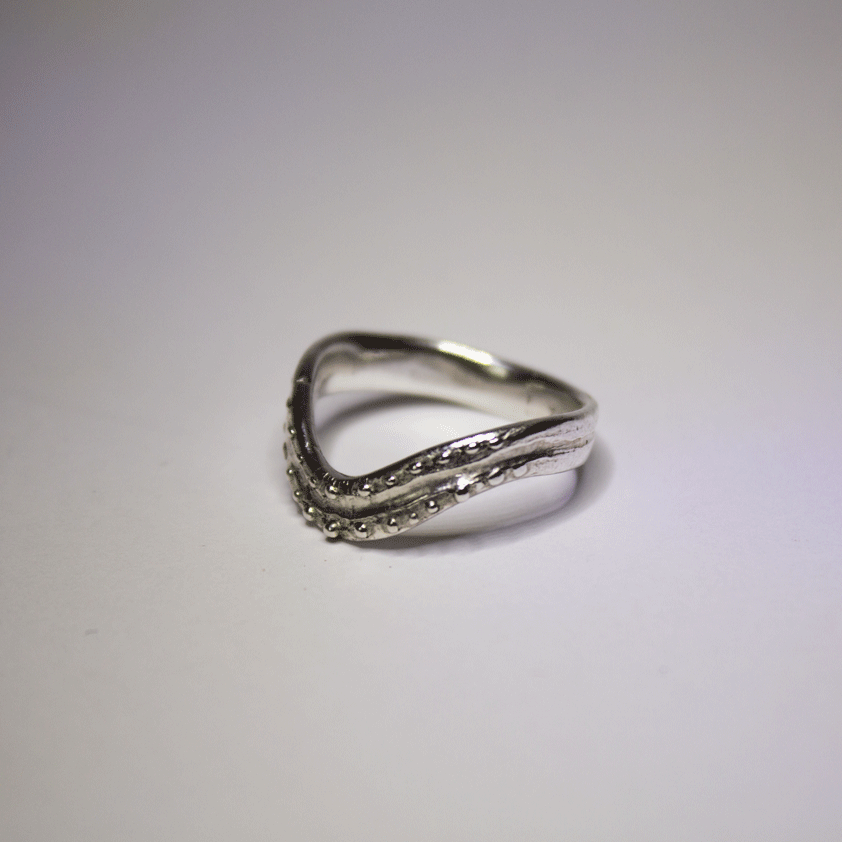 silver giles correy stacker ring